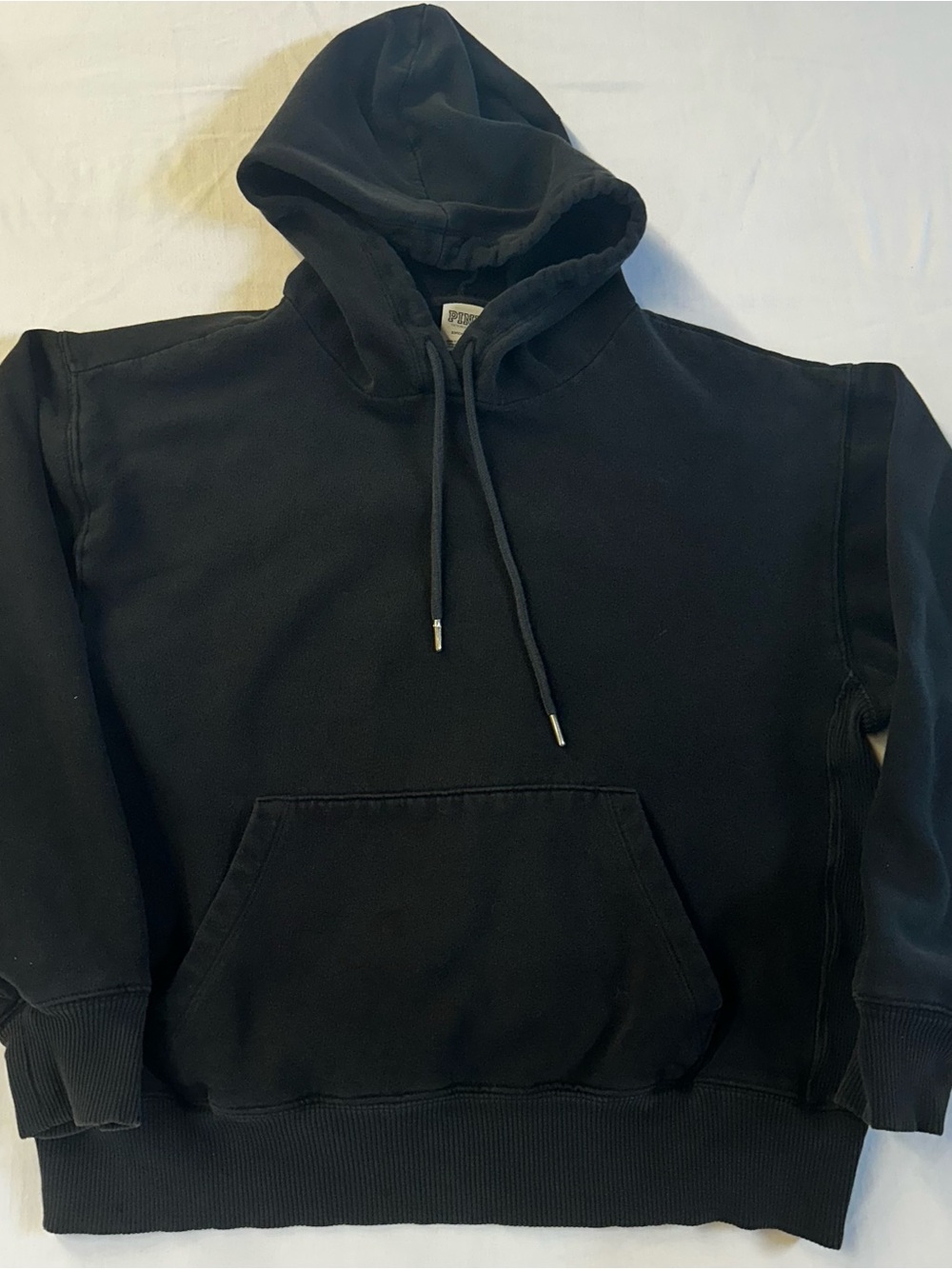 PINK Victoria's Secret Black Hooded Pullover Sweatshirt Size S